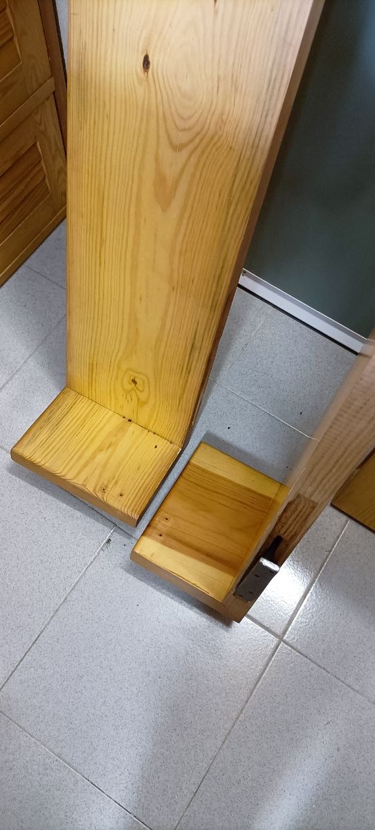 3 Baldas de madera maciza