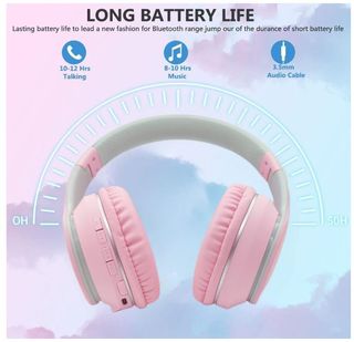 Cuffie Wireless Over-Ear Bambini microfono rosa