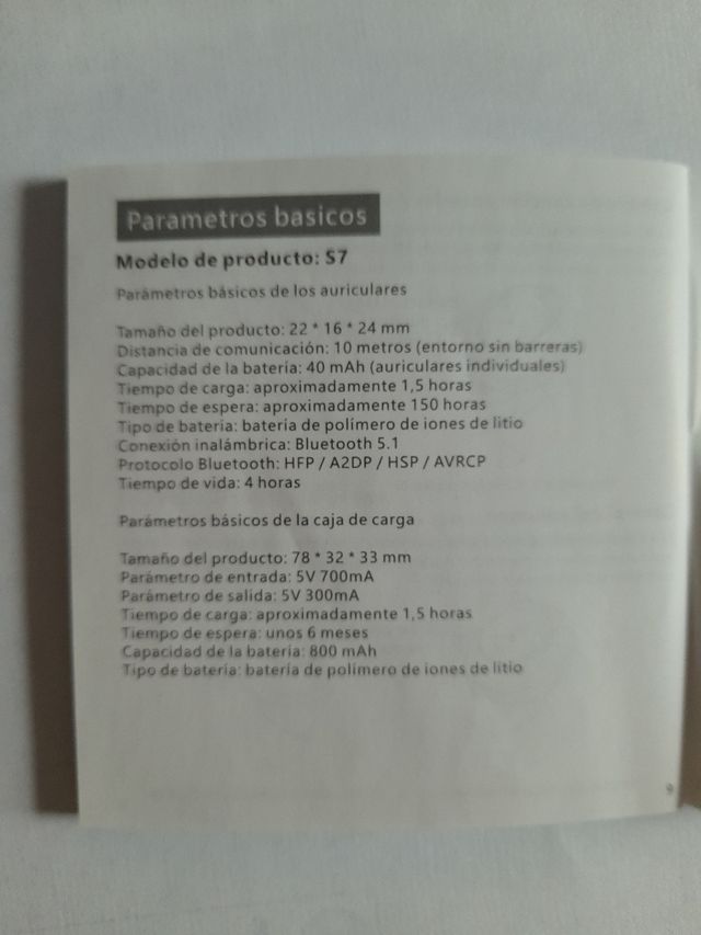 Auriculares inhalambricos 