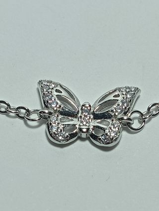 Pulsera mariposa plata de ley 925.