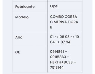 Contacto encendido Opel