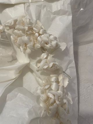 Vestido de novia encaje.Regalo tul con sus flores