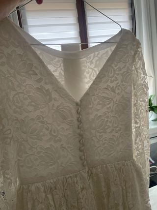 Vestido de novia encaje.Regalo tul con sus flores