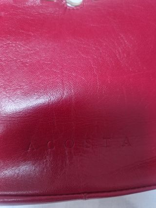 Bolso de piel Acosta, color rojo