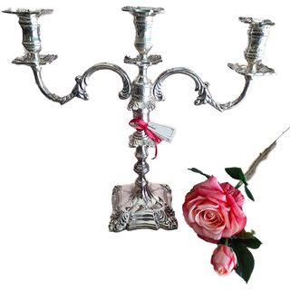 Nuovi 2 candelieri argento sheffield sterling 