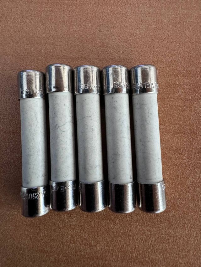 Pack de 5 Fusibles Cerámicos de 15 A