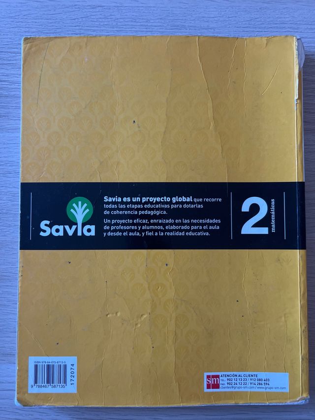 Libro Matematicas SM de 2º de Bachillerato