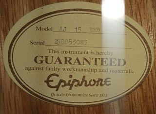 Guitarra acústica Epiphone AJ15 ¡excelente estado!