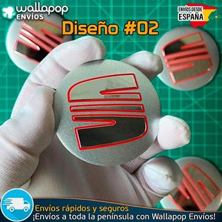 Emblema Volante Sea 56mm Pegatina Logo Aluminio