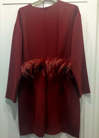 Vestido plumas 