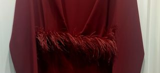 Vestido plumas 