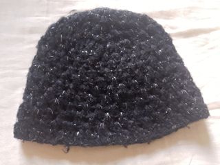 Cuffia lana nera, veste S