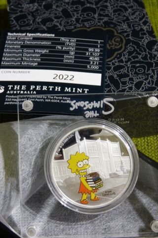 Monedas Familia Simpson- Plata - 2019/2020 escasas