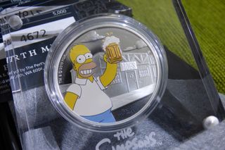 Monedas Familia Simpson- Plata - 2019/2020 escasas