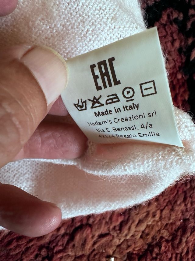 Golf Kangra donna rosa pallido in alpaca e cotone