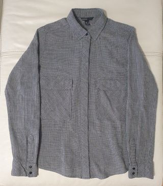 Camisa-blusa manga larga negra-blanca Ma