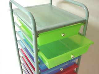 Carrito Cajoneras Metal Ruedas Colores