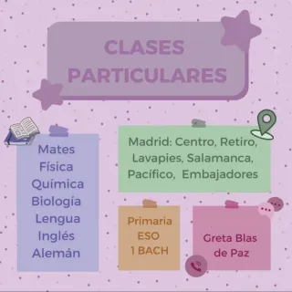 CLASES PARTICULARES (Prim, ESO y BACH)