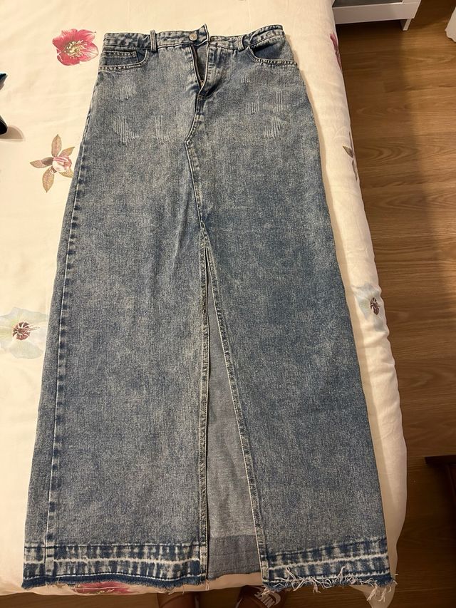 Falda vaquera larga