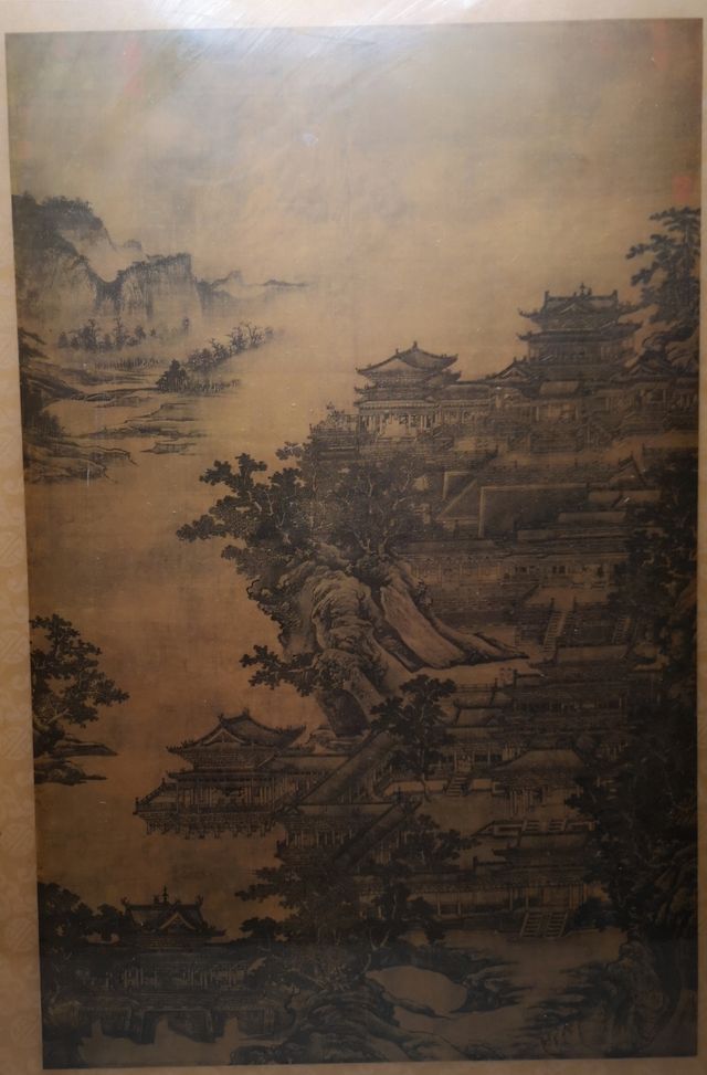 antiguo cuadro La pintura jiehua