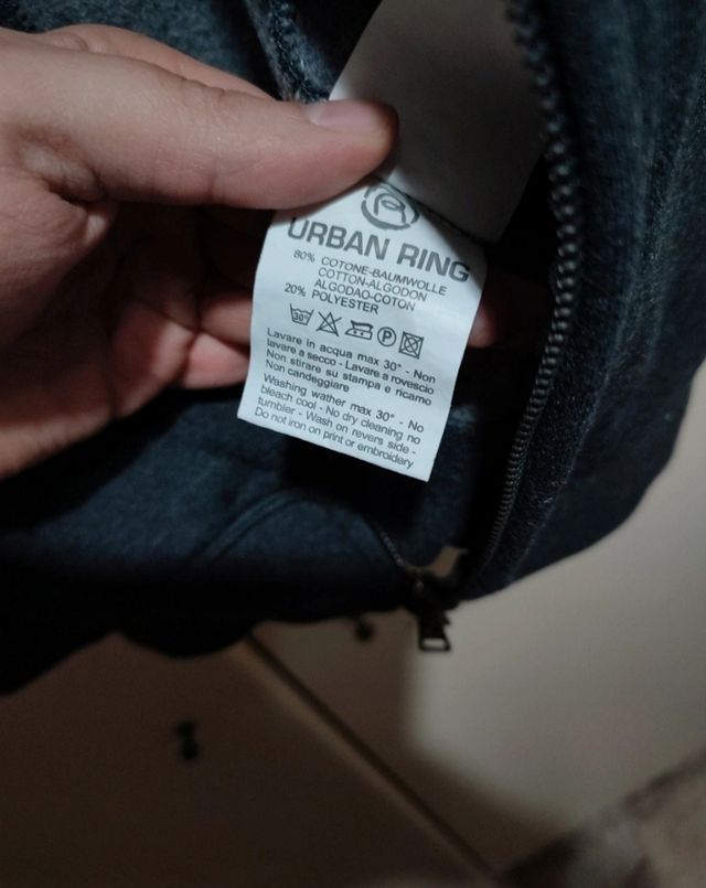 Felpa grigia Urban Ring XXL