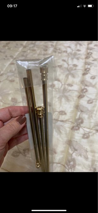 Aste di ottone lucide vintage