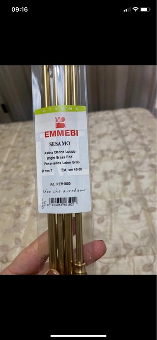 Aste di ottone lucide vintage