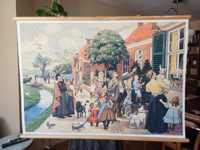 Mural escolar costumista de Holanda