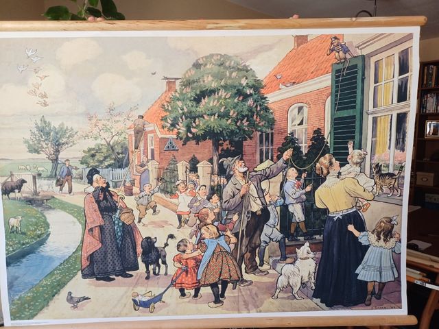 Mural escolar costumista de Holanda