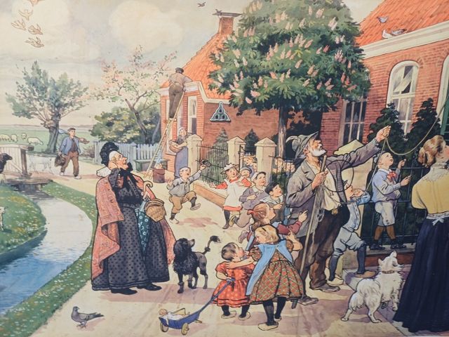 Mural escolar costumista de Holanda