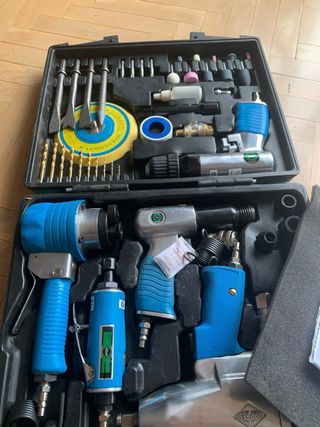 Compresor Mecafer 50litros. 3hp + accesorios