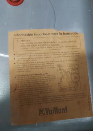 Despiece 2 calderas vaillant vcm es 242/1 y E 240E