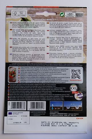 25 Semillas Guindilla Habanero Blanco F1 Picante 4