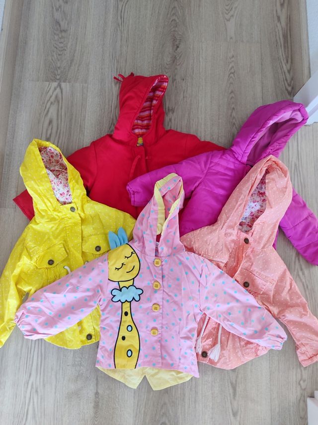 Lote 5 Cazadoras niña 80-90cm