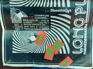 Discoteca long play,cartel,poster. Año 1981/82.