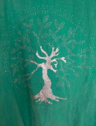 Blusa verde manga 3/4