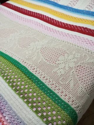 Manta de hilo a ganchillo