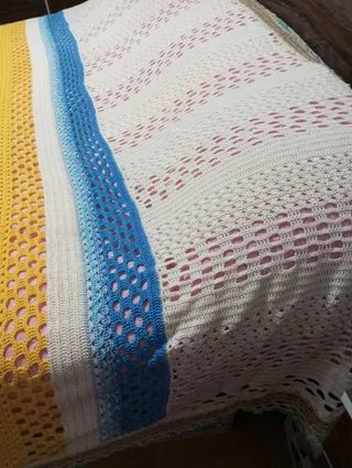 Manta de hilo a ganchillo