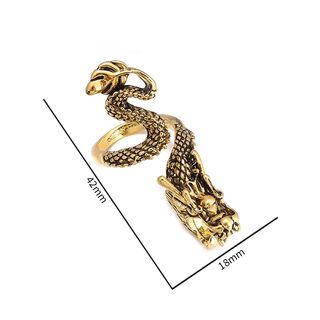 Anillo del Dragón Dorado Titanio