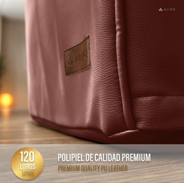 Reposapiés puff de diseño en Polipiel - 55x55x30