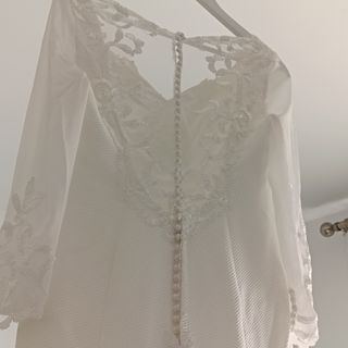 Vestido novia rociero con cola