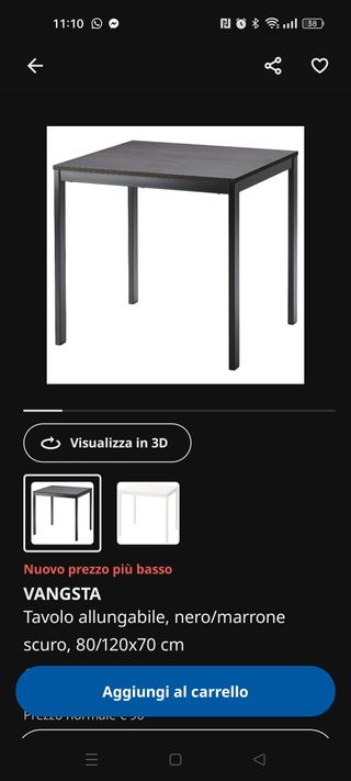 Tavolo allungabile Vangsta Ikea