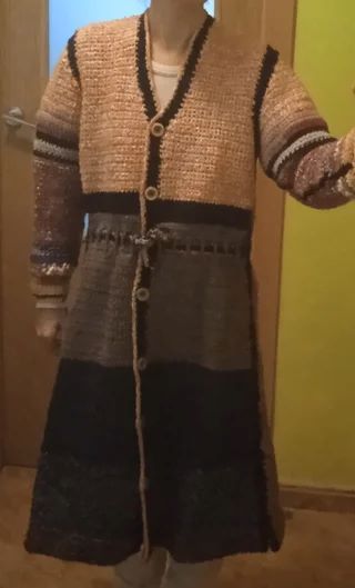 Bata abrigo hecha a mano