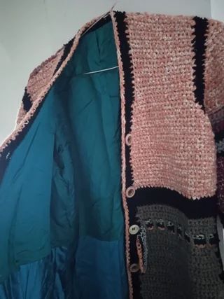 Bata abrigo hecha a mano