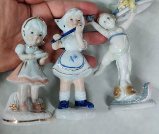 Lotto statuette bomboniere vintage in porcellana