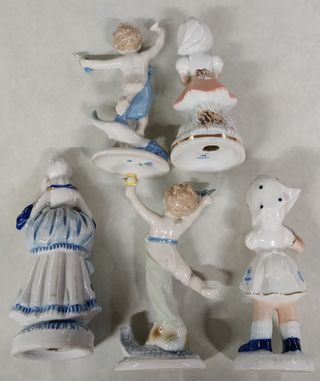 Lotto statuette bomboniere vintage in porcellana