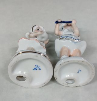 Lotto statuette bomboniere vintage in porcellana