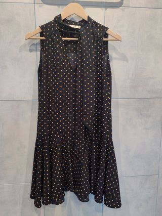 Vestido cuello lazo Mng