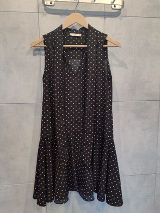 Vestido cuello lazo Mng