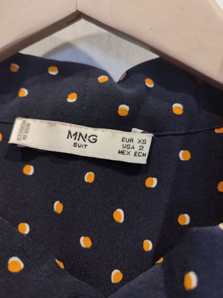 Vestido cuello lazo Mng